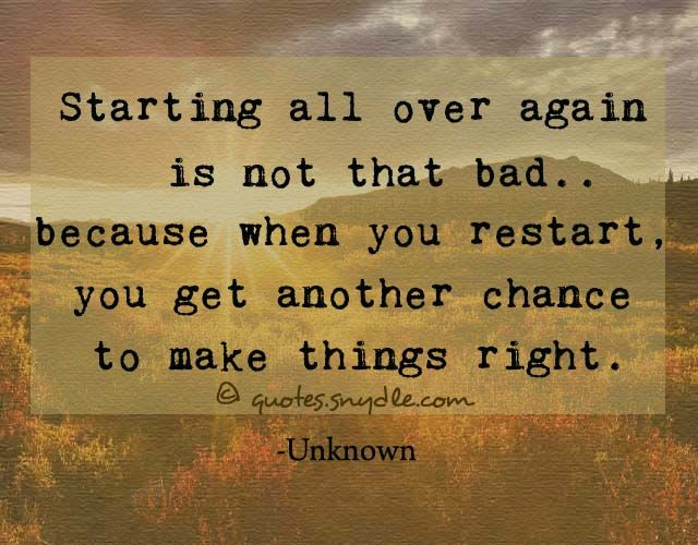 quotes about beginning over